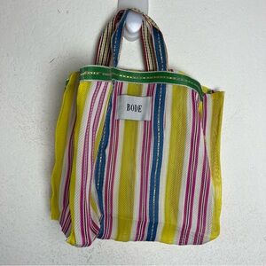 Bode Striped Tote Bag Nylon Multicolor